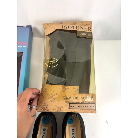 Women's Shoe Lot Size 7.5–10 Vintage Flats Slippers ESPRIT Bass Leather - Picture 10 of 16